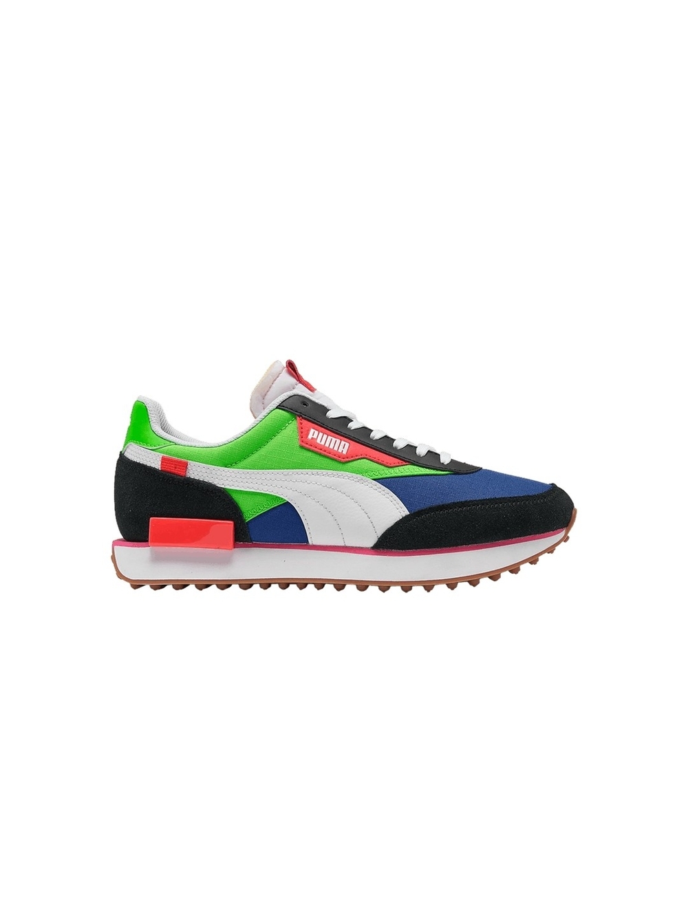PUMA Retro Runner Sneaker in Green, Blue & White